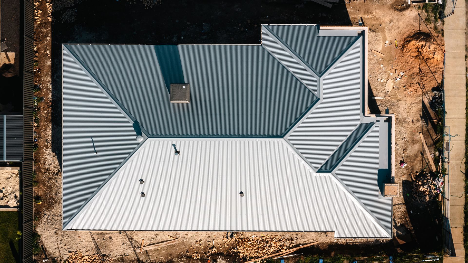 New Colorbond roof installation in progress